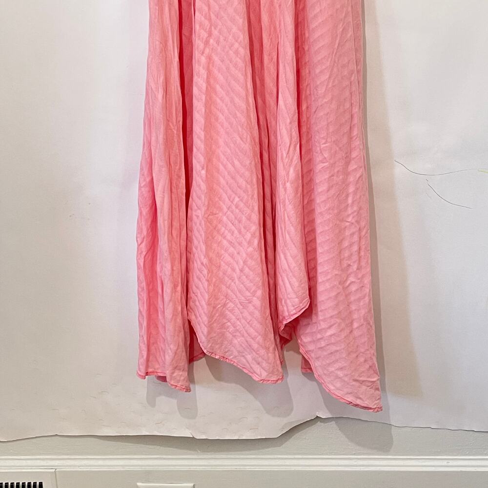 Free People Surfs Up Maxi Dress Womens Large Flamingo Pink Halter Open Back NWT - Picture 6 of 16